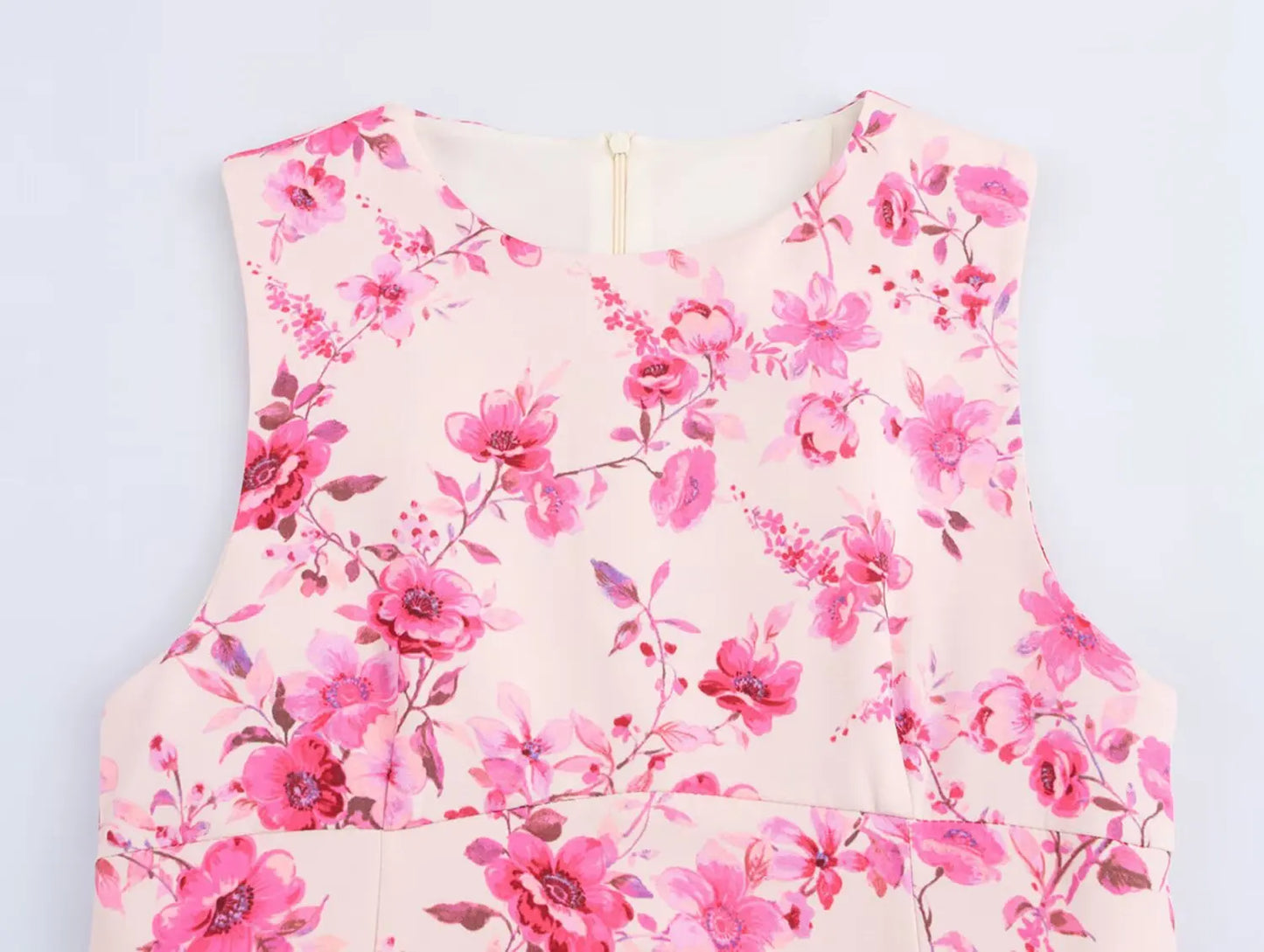 Women's clothing 2025 summer new European and American style flower printed jumpsuit dress