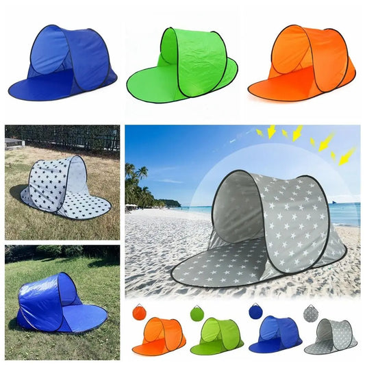 UV-proof Uv-proof Beach Tent Ultra-light Automatic Instant Pop-up Tent Single Layer Folding Sun Shelter for Beach Camping
