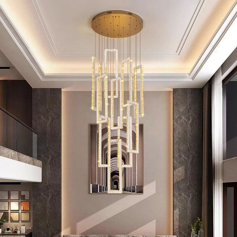 Modern home decoration salon lamps for living room smart crystal Pendant lights dining room indoor lighting