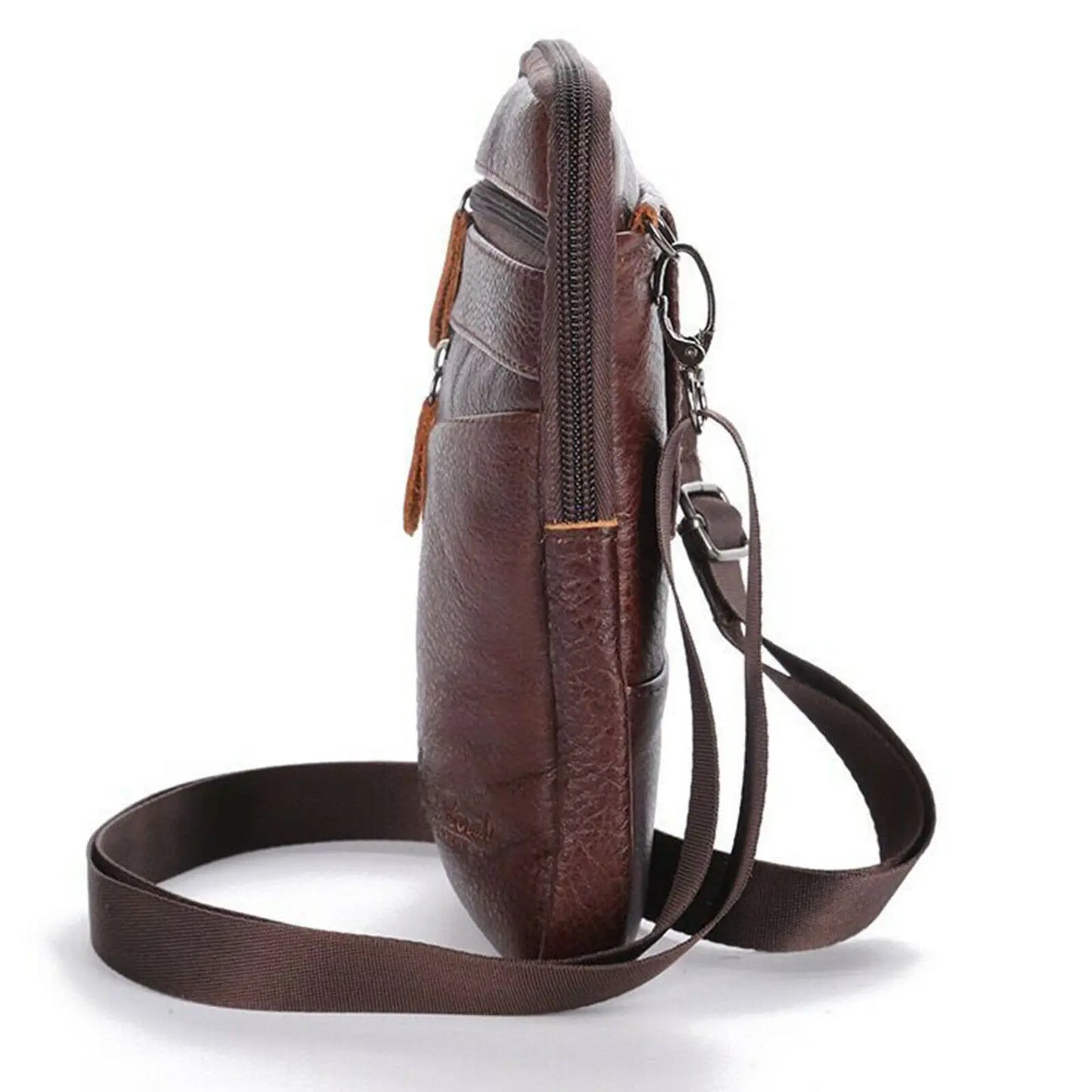 Men's Leather Small Bag Fashion Phone Pouch Belt Bag Shoulder Crossbody Waist Pack Vintage Multi-Function Mens Mini Bag 2022 New