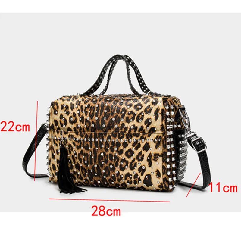 Hand bags for women purses and handbags luxury designer rivet rhinestone shoulder bag Large Capacity Travel shopper tote bag