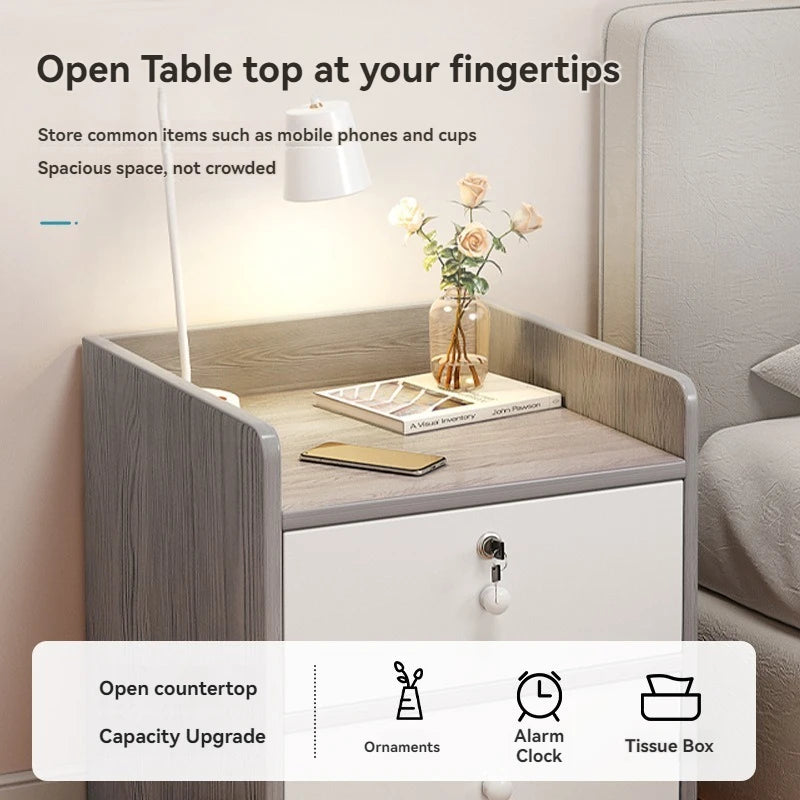 Bedside table modern minimalist bedroom small storage rack mini storage cabinet bedside storage cabinet