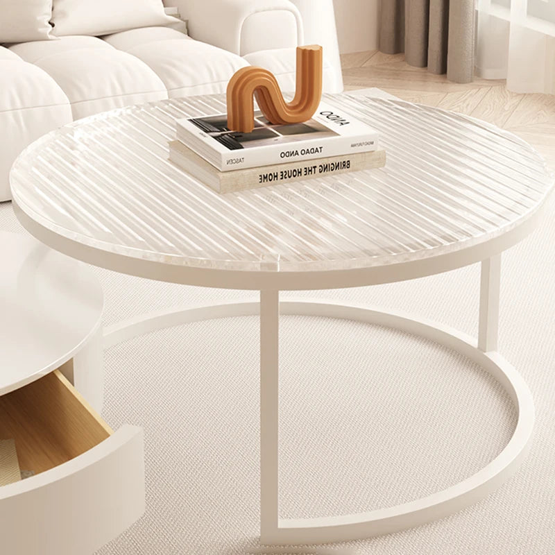 White Coffee Table Living Room Luxury Combination Design Simple Coffee Table Home Table Basse De Salon Furniture Decoration