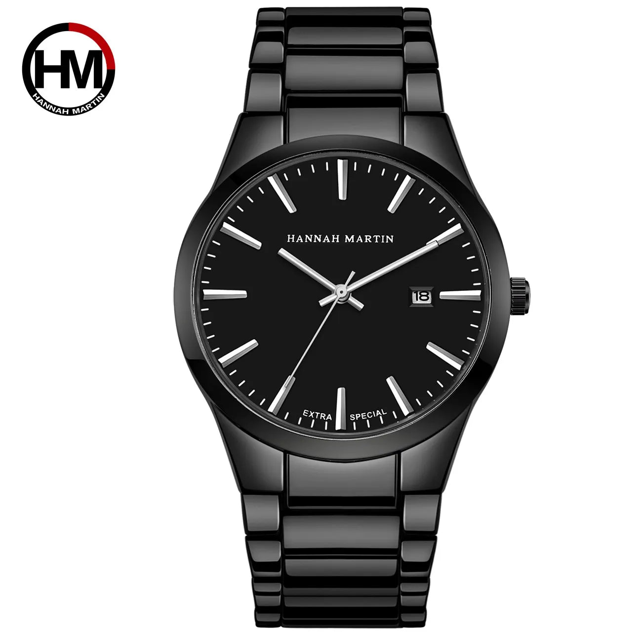 Mens Watch Top Brand Original Sports Quartz Black Mens Watch All Steel Waterproof Classic Business Fashion Calendar Wristatches