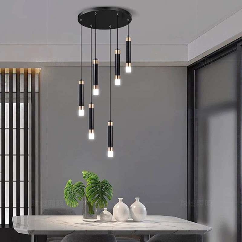 Modern home decor led lights pendant light lamps forstaircase Chandeliers for living room hanging light indoor lighting