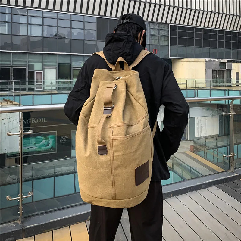 60/30L Mens Bag Outdoor Sports gym Duffle Bag Rucksack Tactical Canvas Backpack School Bag Travel Shoulder BagHandbag Two Size