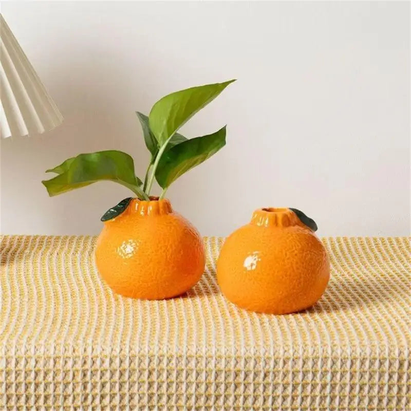 E8BD Tangerines Vases Plastic Vases Modern Decorative Vases Centerpieces Lovely Flowers Vases for Wedding Office Home Decors