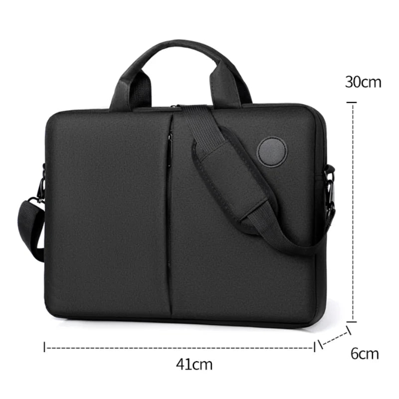 Men's Black Bag - Portable Business Shoulder Handbag, Multiple Compartments, for Work or Travel, Stylish Business Bag