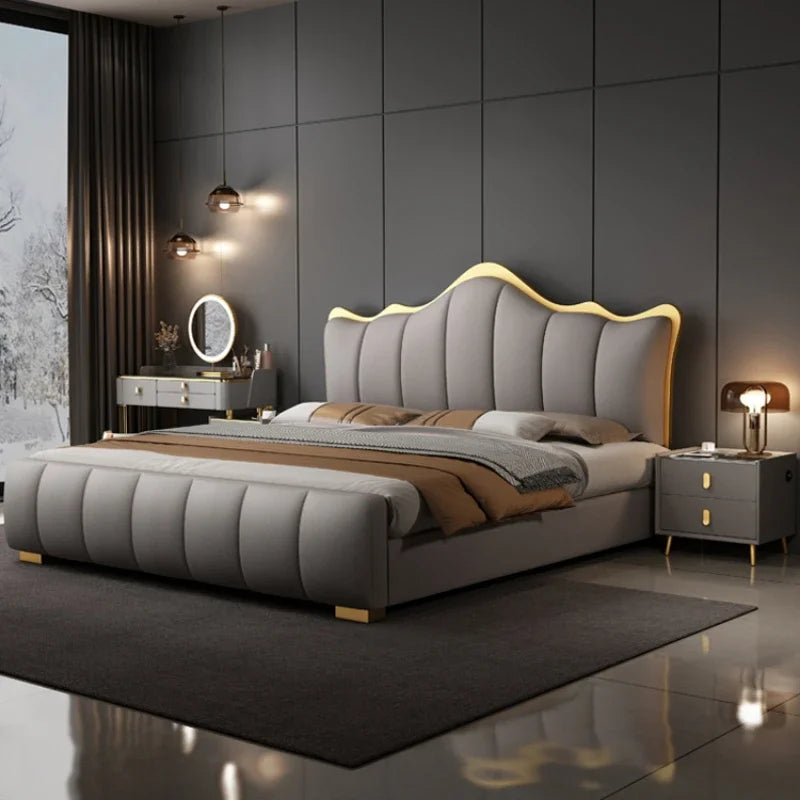 Classic Support Bedframe Cheap Aesthetics Safe Minimalist Bed Storage Modern Luxury Massage Lazy Wood Muebles Home Furniture