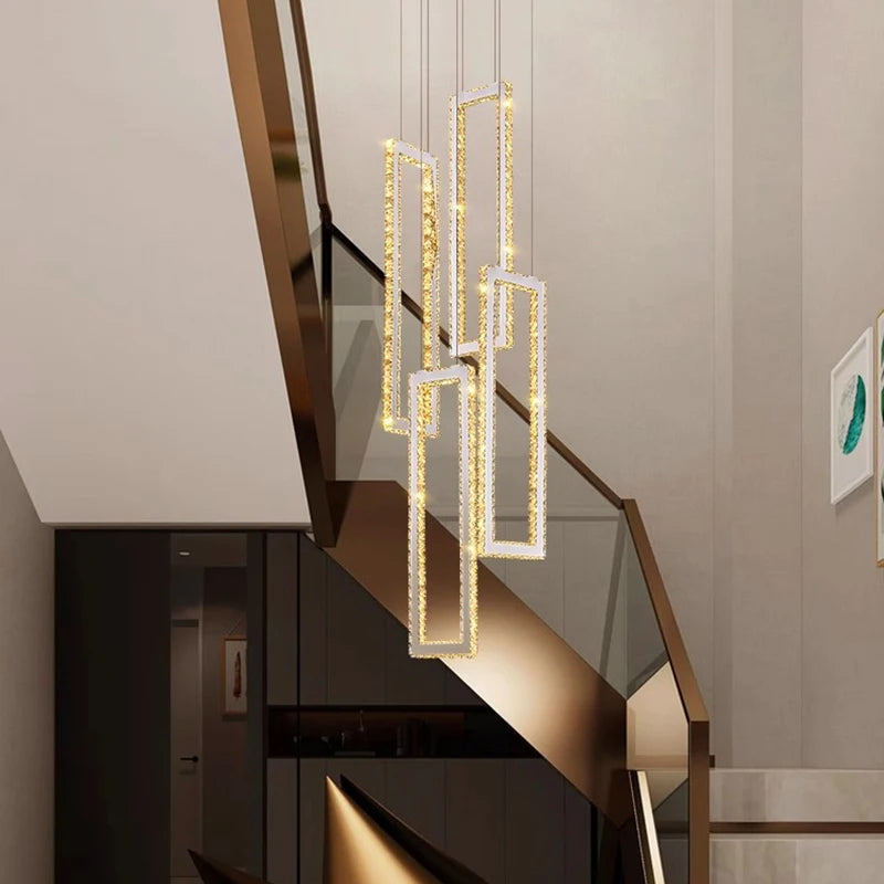 Modern home decoration salon lamps for living room smart crystal Pendant lights dining room indoor lighting