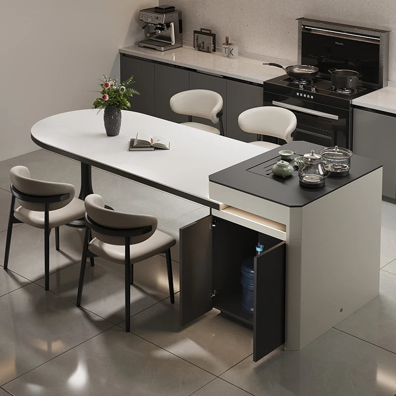 Functional Luxury Dining Tables White Storage Nordic Kitchen Dining Tables Extendable Modern Mesas De Jantar Home Furniture