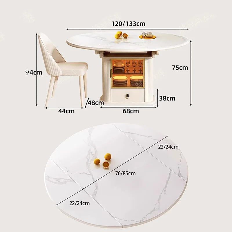 Luxury Modern Dining Table Organizer Storage Design Multifunctional Dining Table Nordic Minimalist Mesas De Comedor Furniture