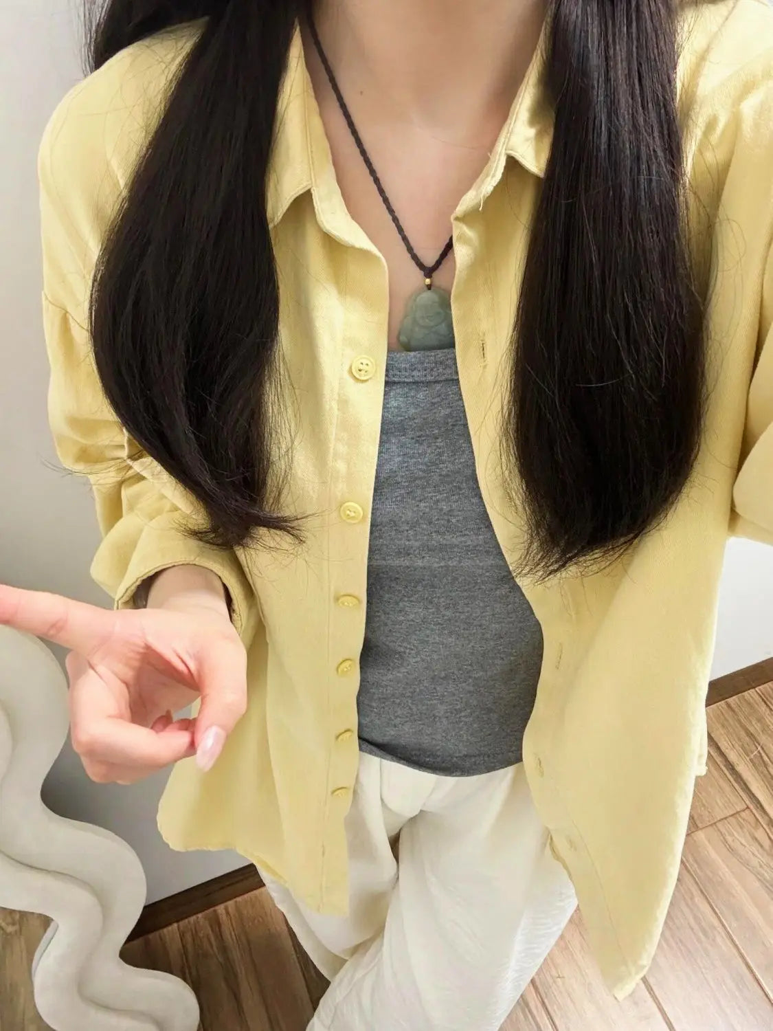 Women's Clothing Early Autumn New Purple Cotton Long Sleeve Shirt for Women Casual Loose-Fit Versatile Outerwear Shirt Top
