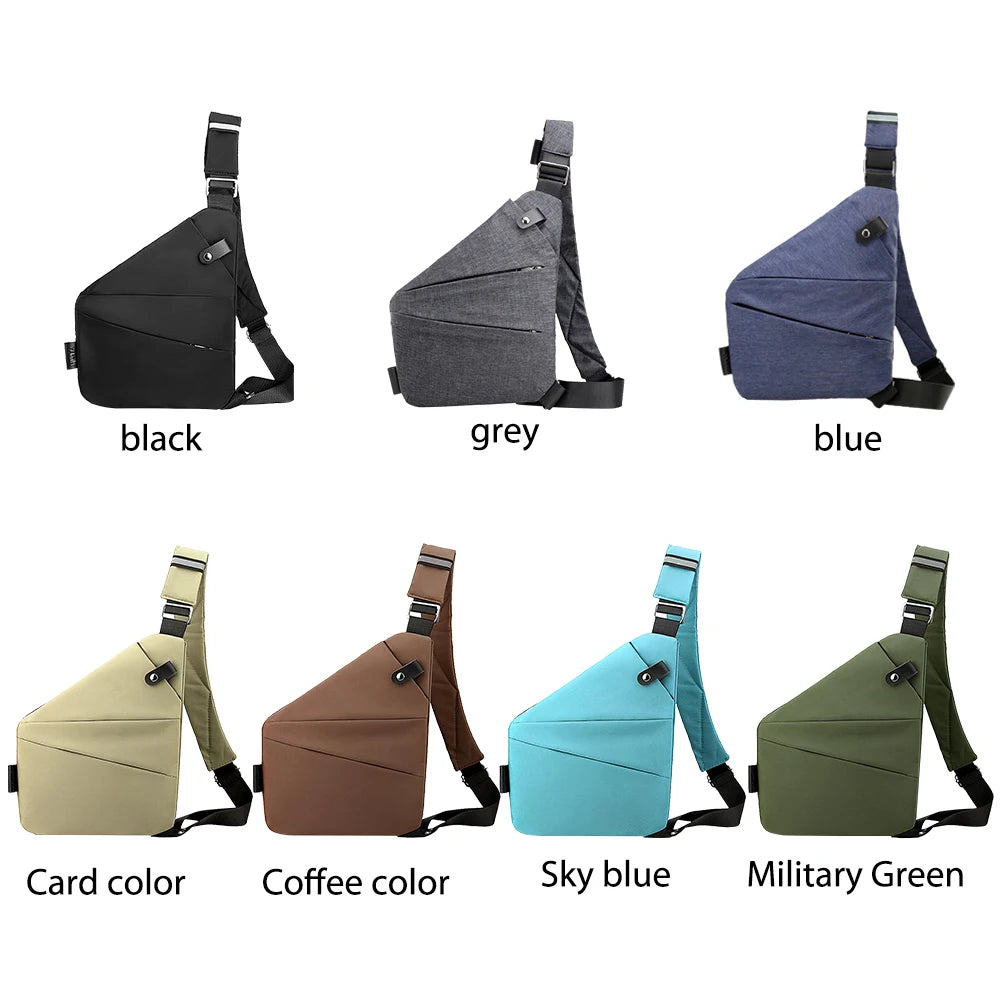 Mens Fashion Chest Bag Travel Crossbody Bag Large Capacity Simple Sling Bag Anti Theft Bag Ergonomic Mini Shoulder Bag