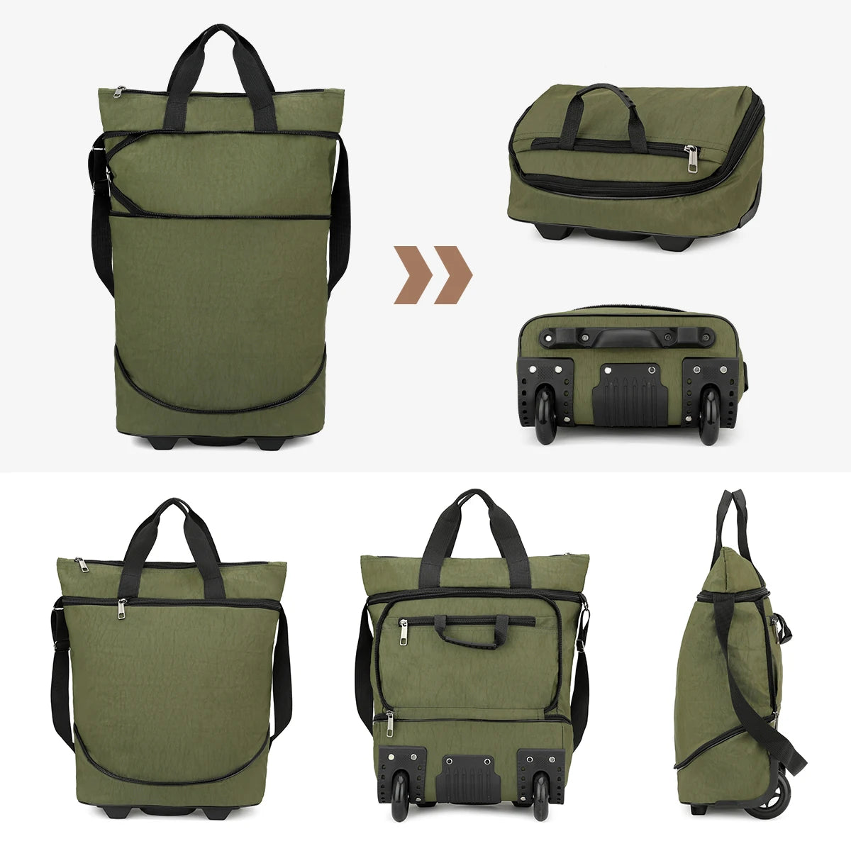Expandable Rolling Duffle Bag with Wheels Expandable Foldable Duffle Bag Suitcases Rolling Luggage Bag Carry on Duffel Bag