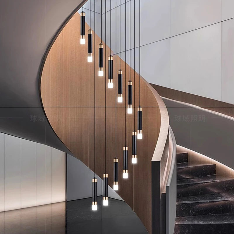 Modern home decor led lights pendant light lamps forstaircase Chandeliers for living room hanging light indoor lighting