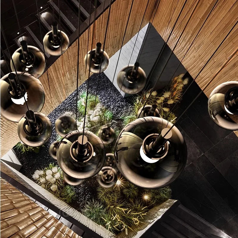 Modern home decor led lights pendant light lamps forstaircase Chandeliers for living room hanging light indoor lighting