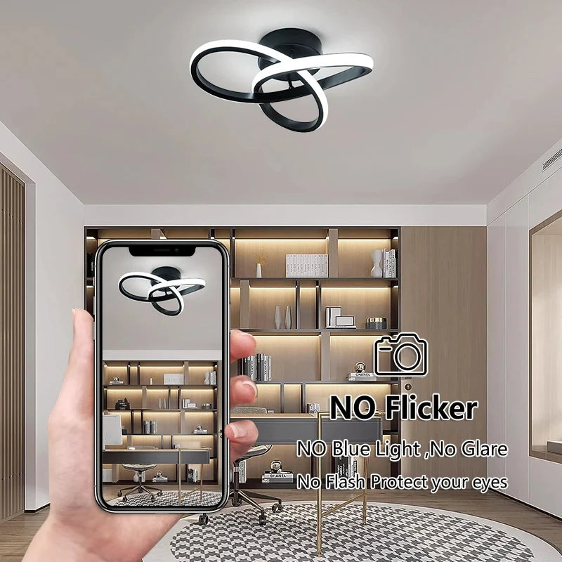 Household LED Ceiling Lights Three Colors Lamp Modern Style Ceiling Lamp Bedroom Light Surface Installation Dining Room Lamp