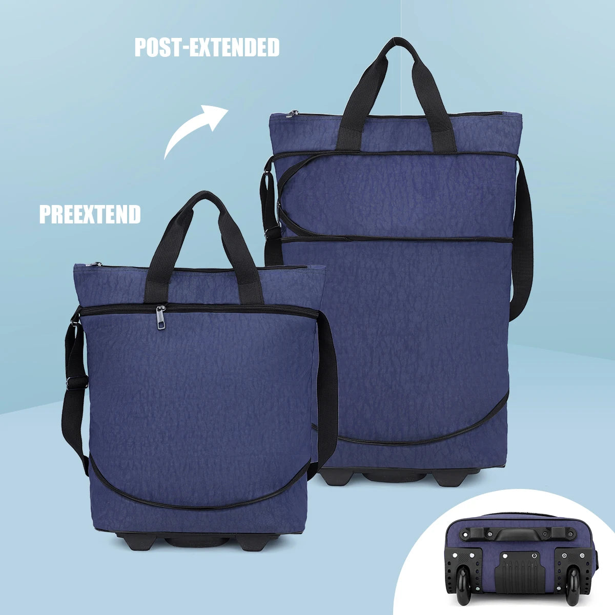 Expandable Rolling Duffle Bag with Wheels Expandable Foldable Duffle Bag Suitcases Rolling Luggage Bag Carry on Duffel Bag