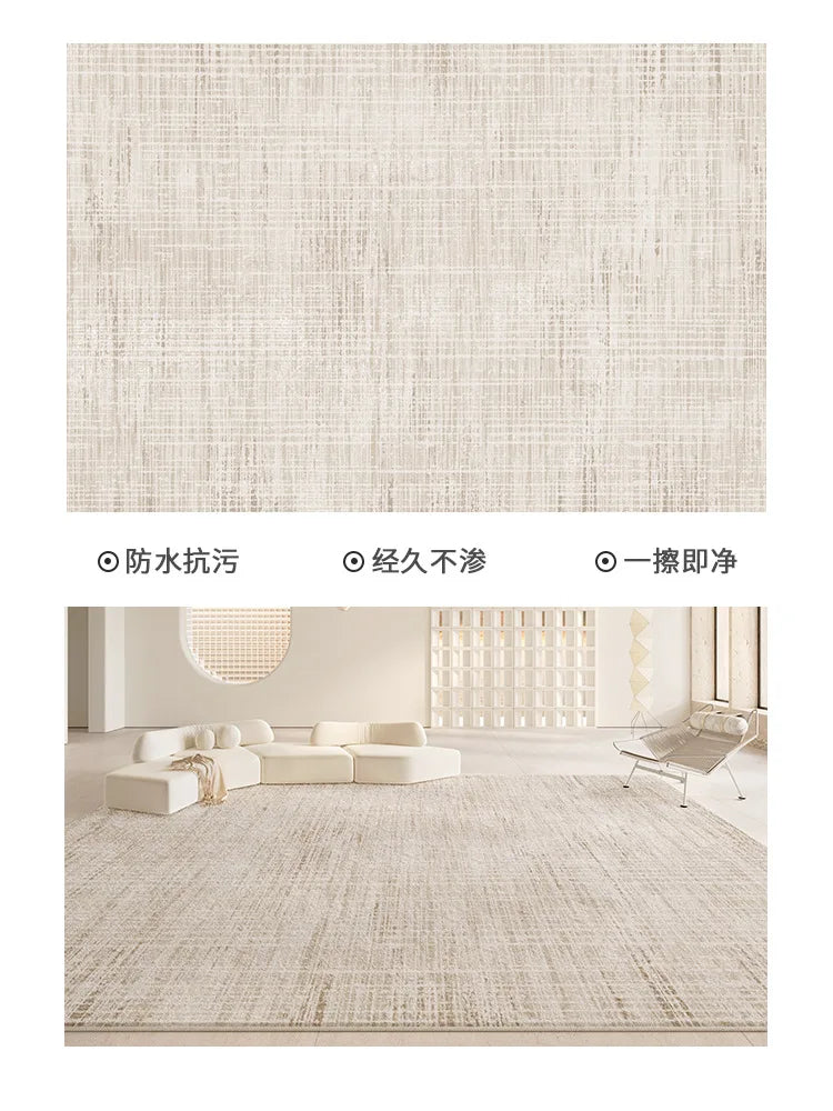 Living Room Carpet Non-slip Waterproof Bedroom Floor Mat Large Size Home Decoration Rugs Minimalist Lines Loop Pile Mats 거실 카펫
