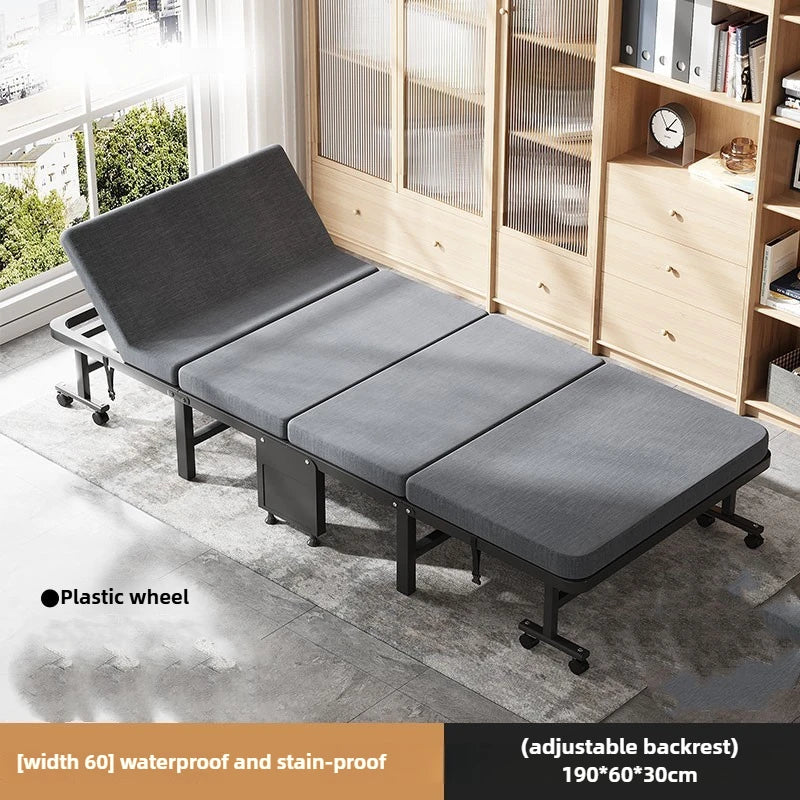 Lunch break folding bed single portable home office nap artifact simple bed wooden board hospital escort bed adult
