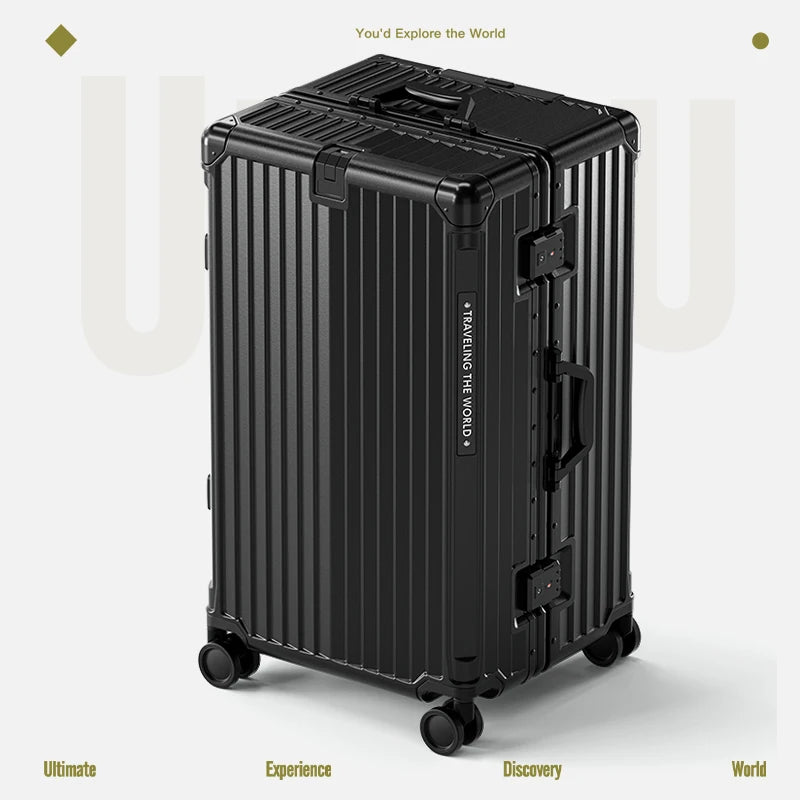 Hard Shell Carry-On Suitcase Rolling Travel Luggage with Spinner Wheels 20 24 26 28 30 Inch Large Capacity Durable Luggage