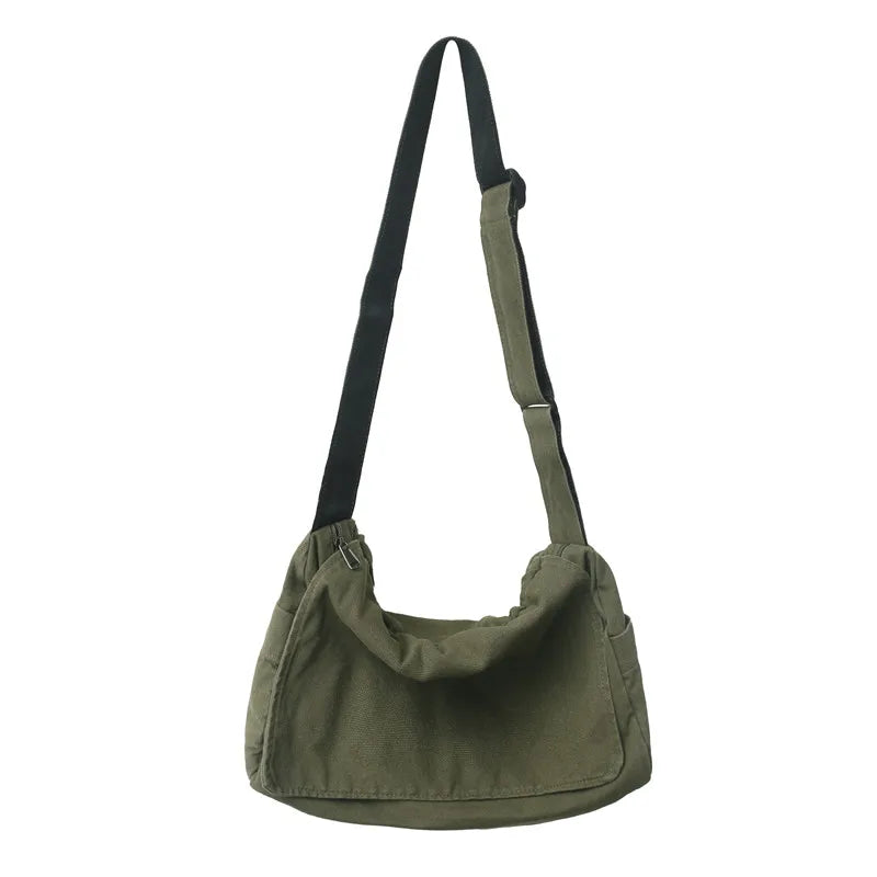 Women's Messenger Bag Vintage Handbag Canvas Teenager Shoulder Tote Bags Casual Handbag Crossbody Bag