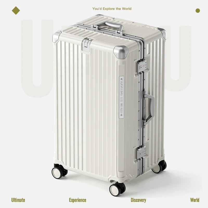 Hard Shell Carry-On Suitcase Rolling Travel Luggage with Spinner Wheels 20 24 26 28 30 Inch Large Capacity Durable Luggage