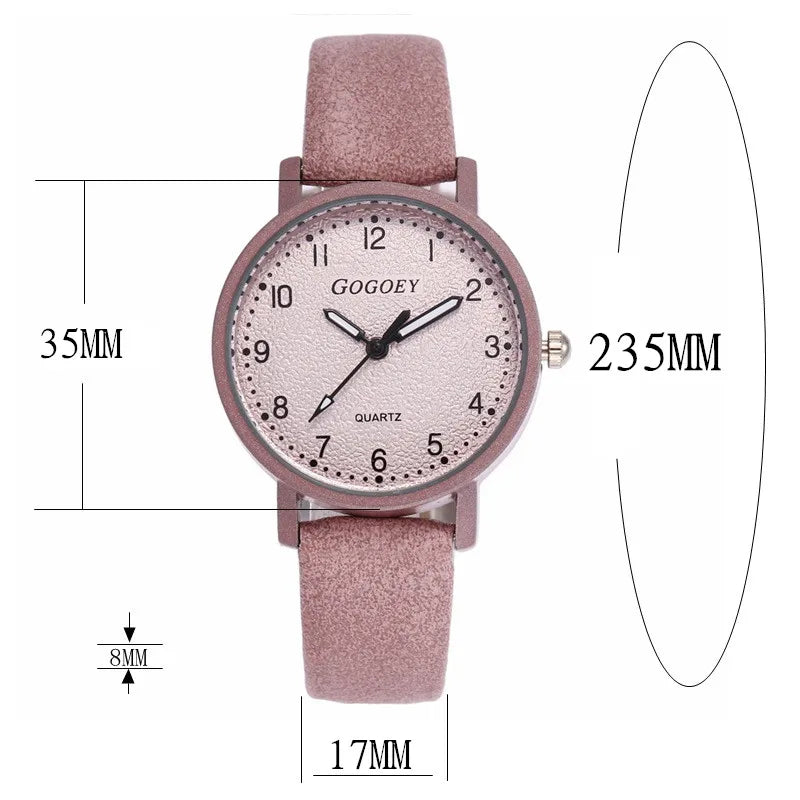 Fashion Watches for Women Top Brand Analog Quartz Ladies Wristwatches Simple Casual Leather Strap Woman Watch Reloj Mujer