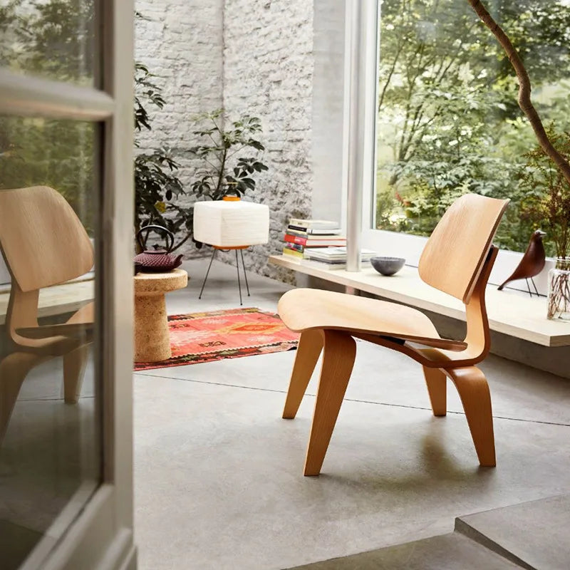 Modern Plywood Simple Leisure Chair Armchair Wood Legs Natural Living Room Japanese Chair Accent Chairs Home Furniture