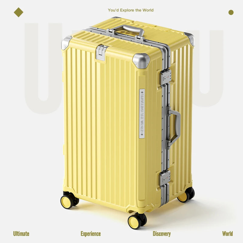 Hard Shell Carry-On Suitcase Rolling Travel Luggage with Spinner Wheels 20 24 26 28 30 Inch Large Capacity Durable Luggage