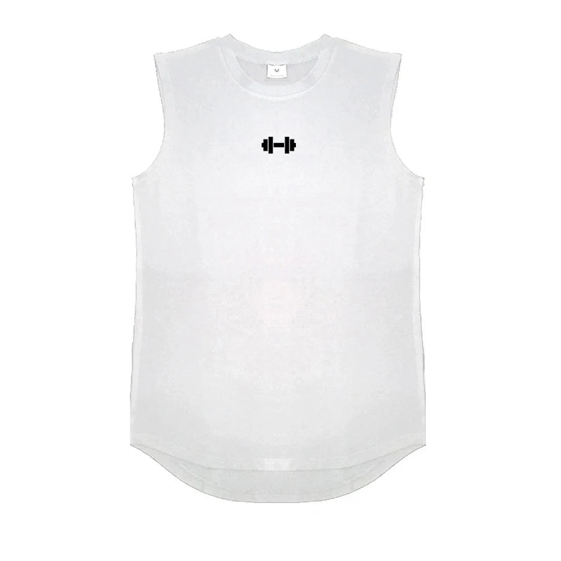 Mens Running Sport Vests Cotton Workout Sleeveless Summer Shirts Gym Bodybuilding Tank Tops Fitness Muscle Breathable Clothing