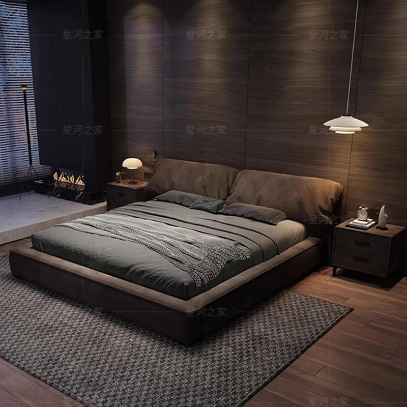 European Luxury Bed Frames Fancy Storage Space King Size Bed Headboard Bedroom Camas De Matrimonio Dormitorio Home Decoration