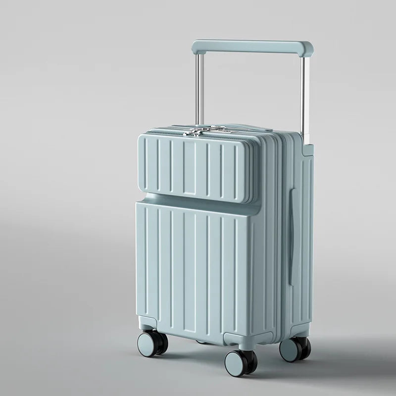 20/22/24/26 Inch Rolling Suitcase Wide Handle Front Opening Carry-on Cabin Luggage Laptop Bag Password Travel Trolley Case 2025