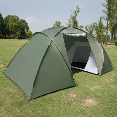 Outdoor Camping Tent 4-6 Person Large Tent Sun Protection Waterproof Sunshield Double Layer Portable Hiking Climbing Picnic Tent