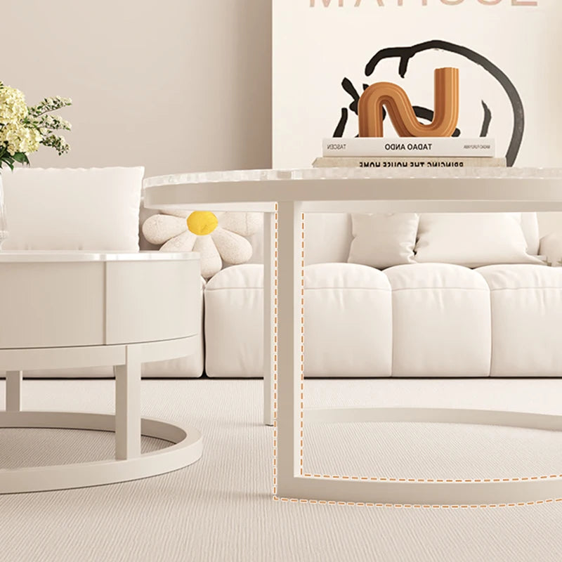 White Coffee Table Living Room Luxury Combination Design Simple Coffee Table Home Table Basse De Salon Furniture Decoration