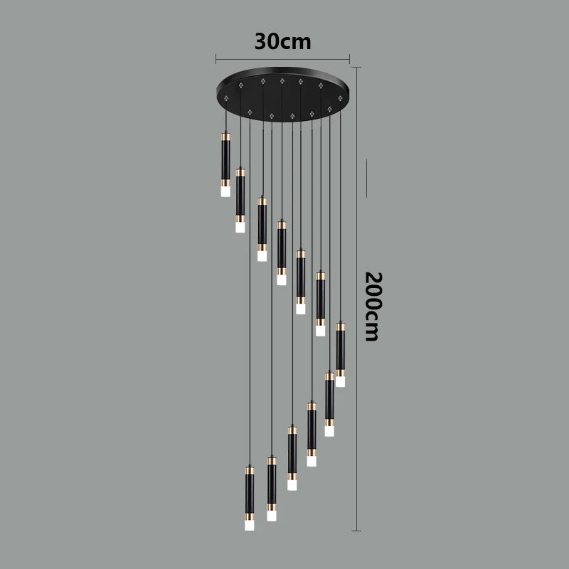 Modern home decor led lights pendant light lamps forstaircase Chandeliers for living room hanging light indoor lighting