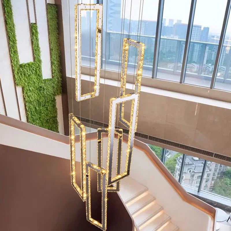 Modern home decoration salon lamps for living room smart crystal Pendant lights dining room indoor lighting