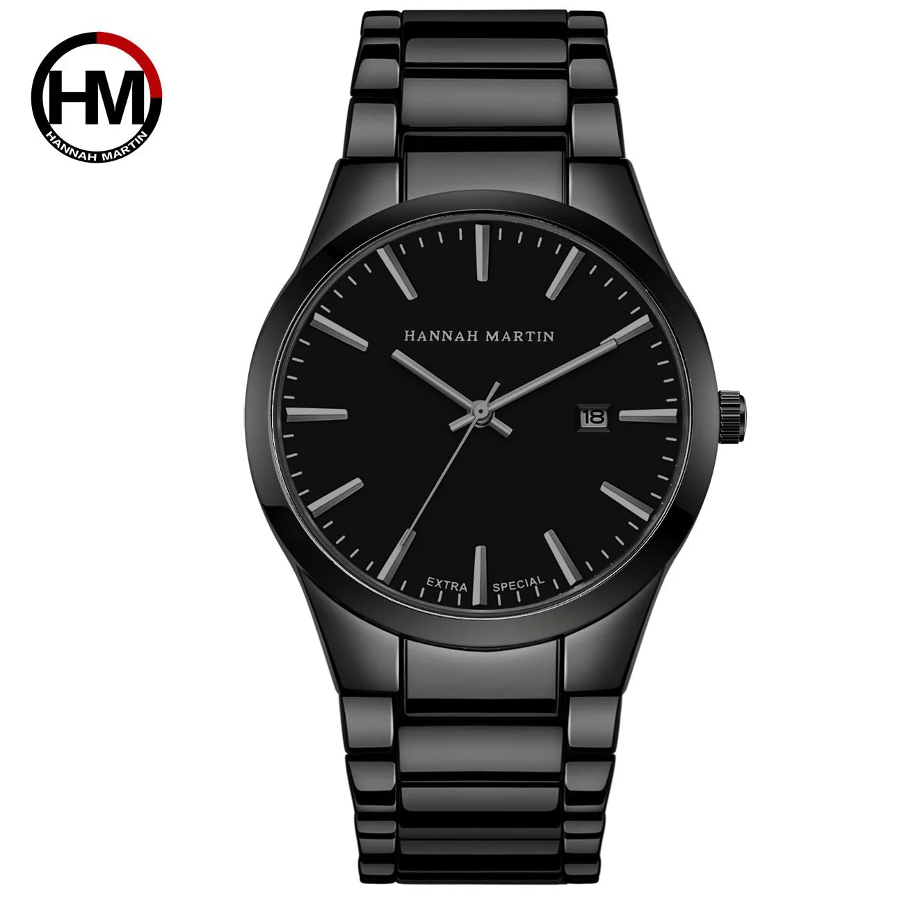 Mens Watch Top Brand Original Sports Quartz Black Mens Watch All Steel Waterproof Classic Business Fashion Calendar Wristatches