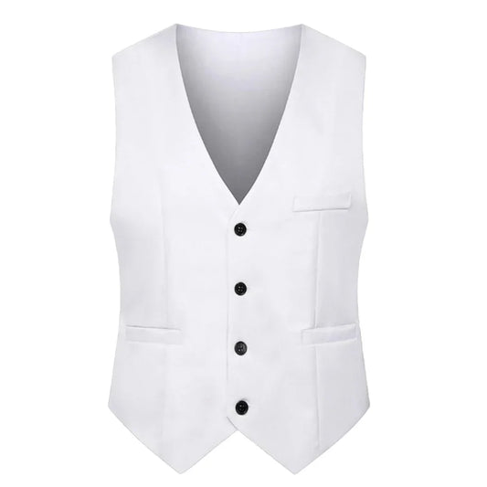 Clothing Mens Vest Slim Spring Summer V-Neck Double-breasted Sleeveless Winter Work All Seasons Autumn Business