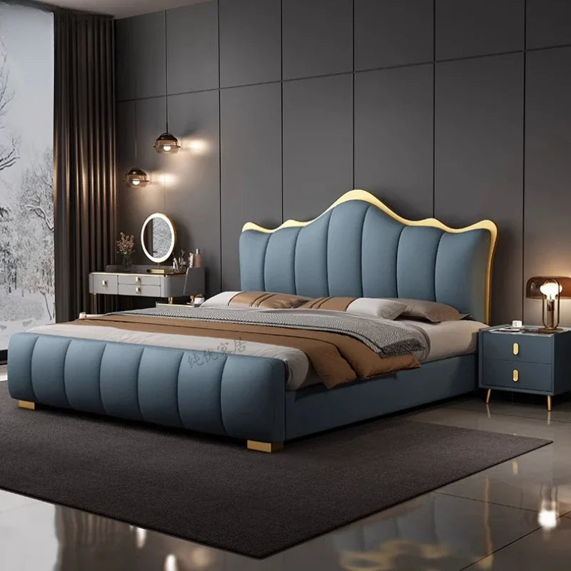 Classic Support Bedframe Cheap Aesthetics Safe Minimalist Bed Storage Modern Luxury Massage Lazy Wood Muebles Home Furniture