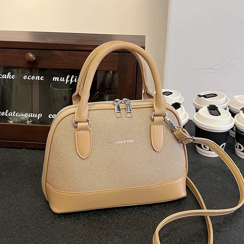 New Women's Handbag with Elegant Style, European and American Fashion Single - Shoulder and Cross - Body Small Shell Bag