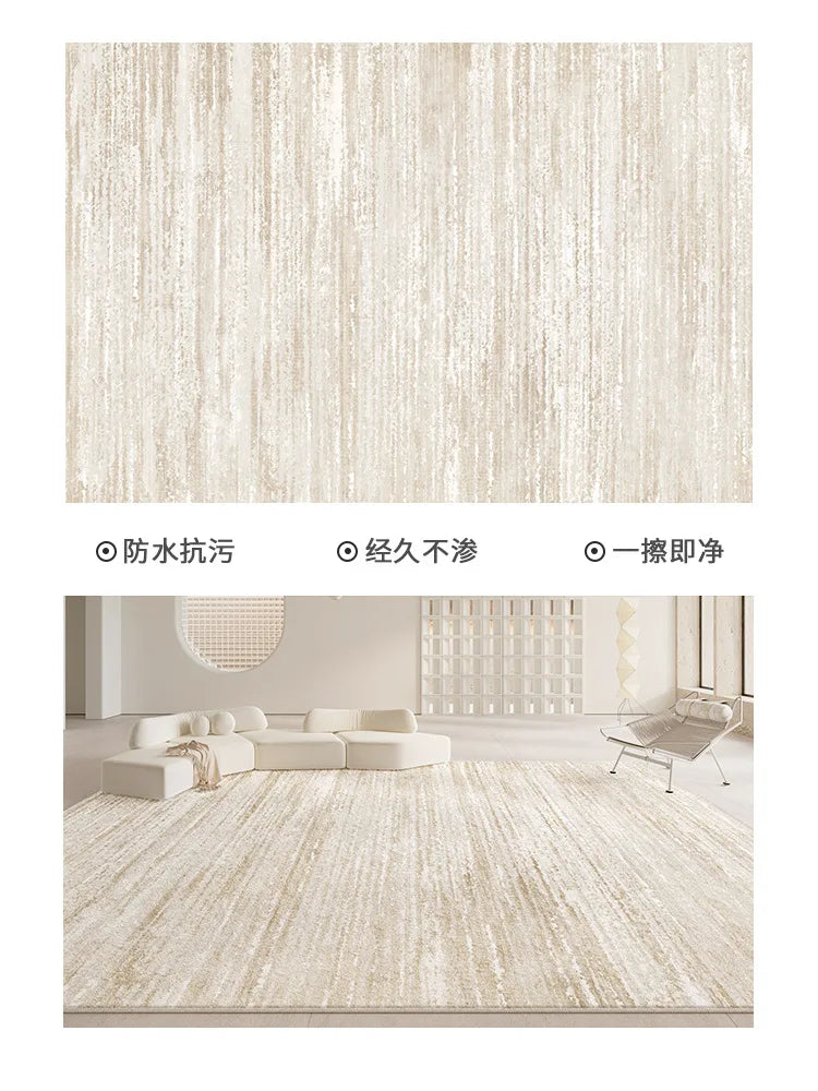 Living Room Carpet Non-slip Waterproof Bedroom Floor Mat Large Size Home Decoration Rugs Minimalist Lines Loop Pile Mats 거실 카펫