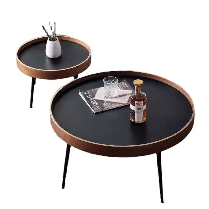 Wooden Simple Modern Round Tea Coffee Tables Living Room Luxury Center Table Sofa Side Leisure Table Furniture Mini End Table