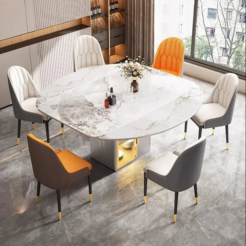 Comfy Extendable Dining Table Nordic Beauty Living Room Dining Table Minimalist Design Mesa De Comedor Kitchen Furniture