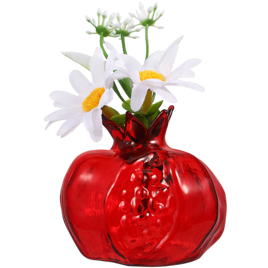 Pomegranate Shaped Glass Vase Creative Flower Arrangement Vase Hydroponic Planter Vases For Home Decor Vases Plants Container