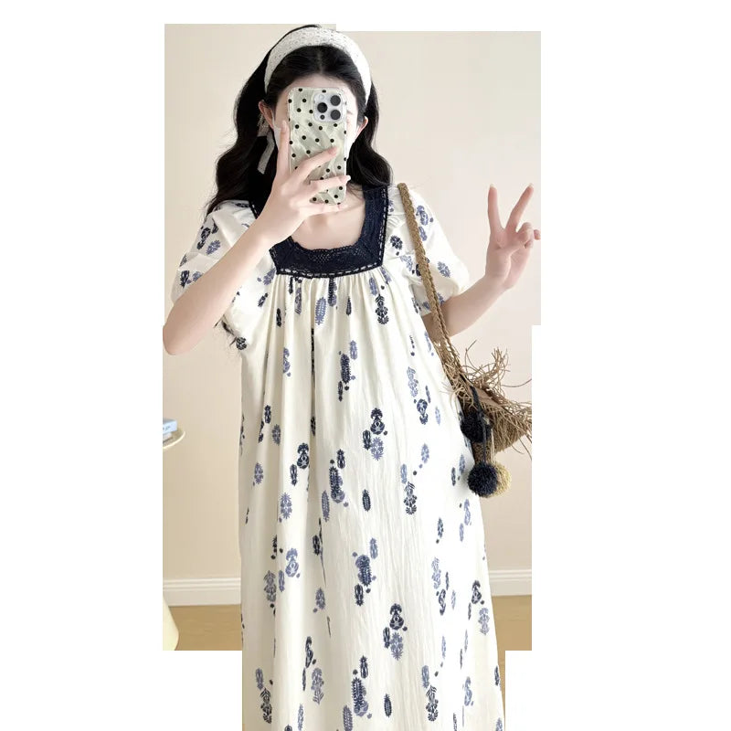 Pregnant Women's Clothing 2025 New Summer Thin Style High-end Mid Length Dress