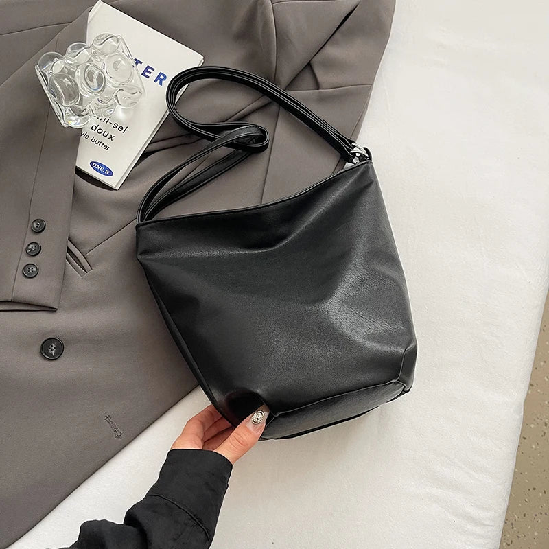 Vintage Women Hand Bag Designers Luxury Handbags Women Shoulder Bags Large Bucket Female Top-handle Bags Fashion Brand Handbags