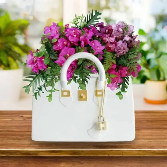 Resin Creative Luxury Vases Modern Table Ornaments Bag Moulding TV Stand Decor Vases Arrange Flowers Vase Home Decoration