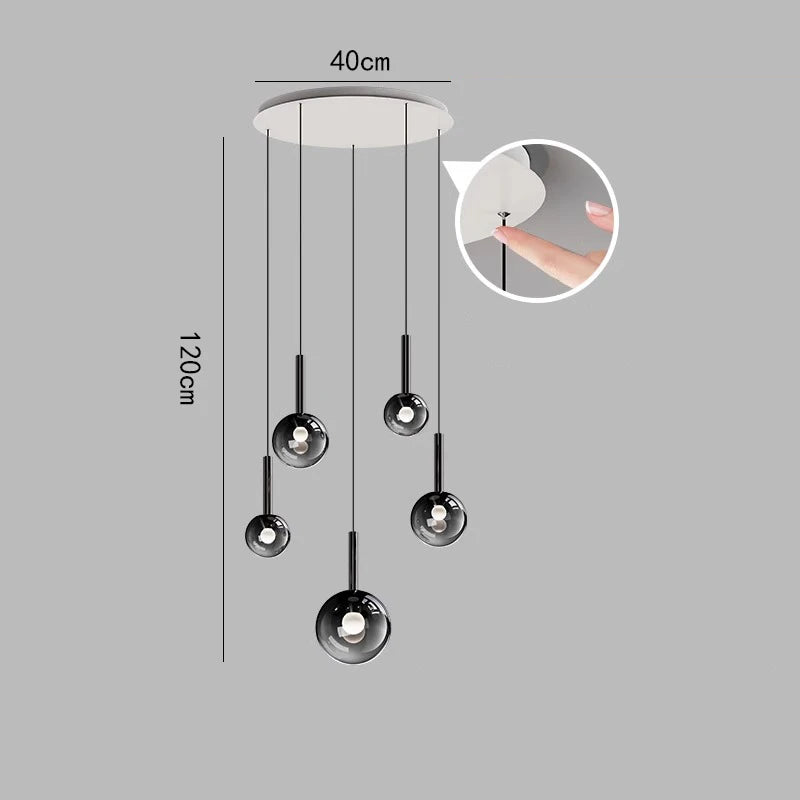 Modern home decor led lights pendant light lamps forstaircase Chandeliers for living room hanging light indoor lighting